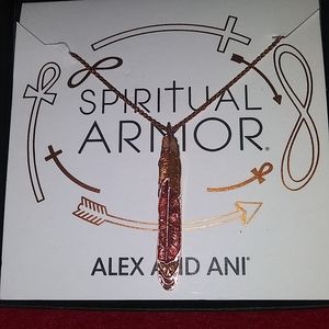 Alex and Ani Hawk Leaf Necklace